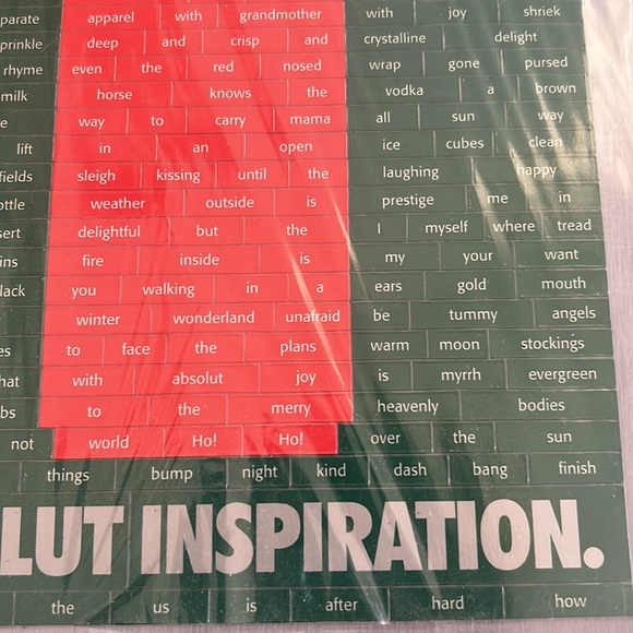 Vintage Absolut Vodka Inspiration Holiday Magnet Word Chart Collectible - Picture 14 of 16